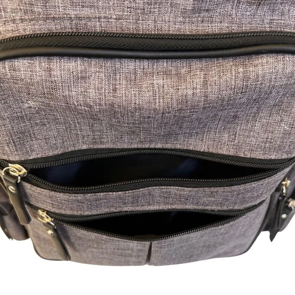 Diaper Bag Back‎ Pack BB Gear Adjustable Shoulder Straps & Handle Unisex Gray